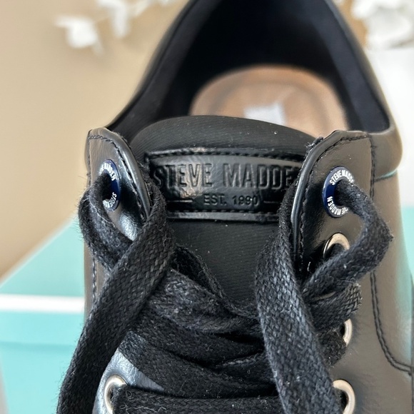 Steve Madden Men’s Garett Black Lace Up Casual Oxford Sneaker Size 9.5 - Picture 9 of 16